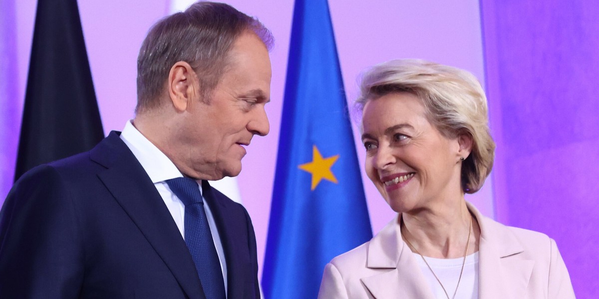 Donald Tusk i Ursula von der Leyen.