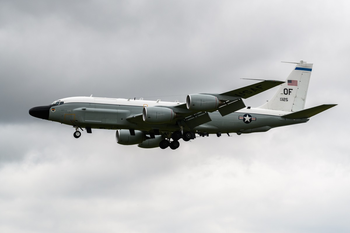 RC-135W Rivet Joint monitorował przestrzeń z polskiej strefy powietrznej