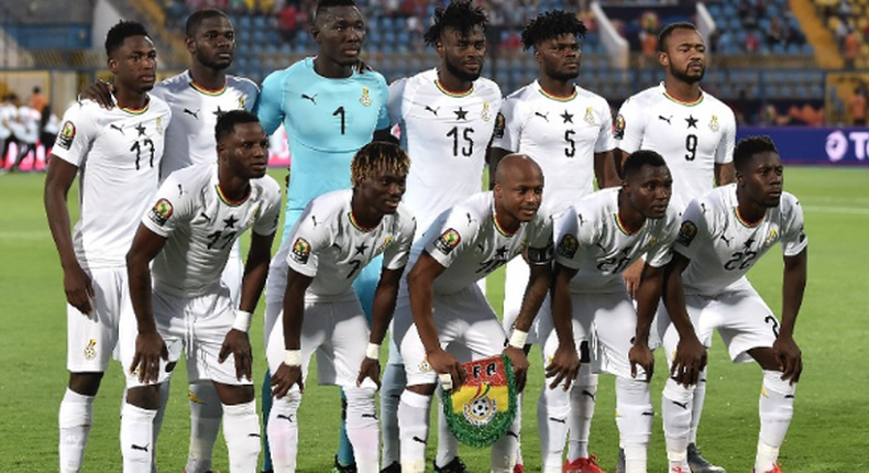 Black Stars team against Cameroon