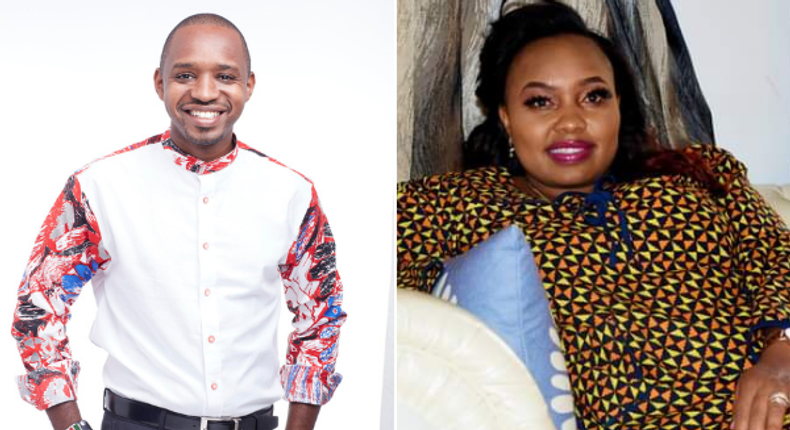 Activist Boniface Mwangi and nominated Senator Millicent Omanga