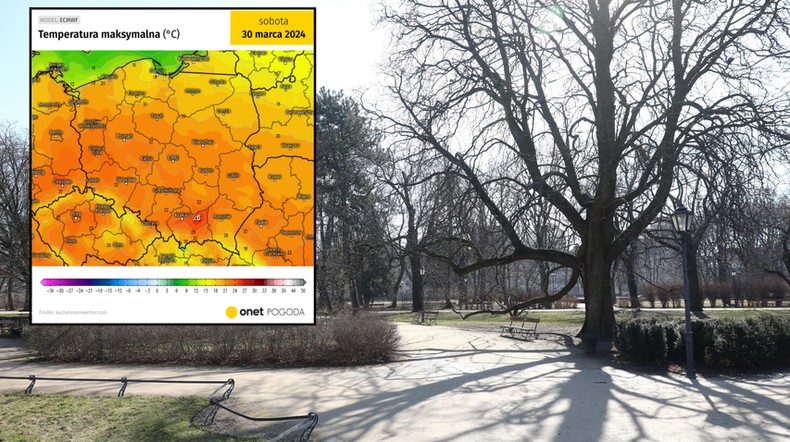 Anomalna pogoda w święta. To może być historyczna Wielkanoc (mapa: kachelmannwetter.de)