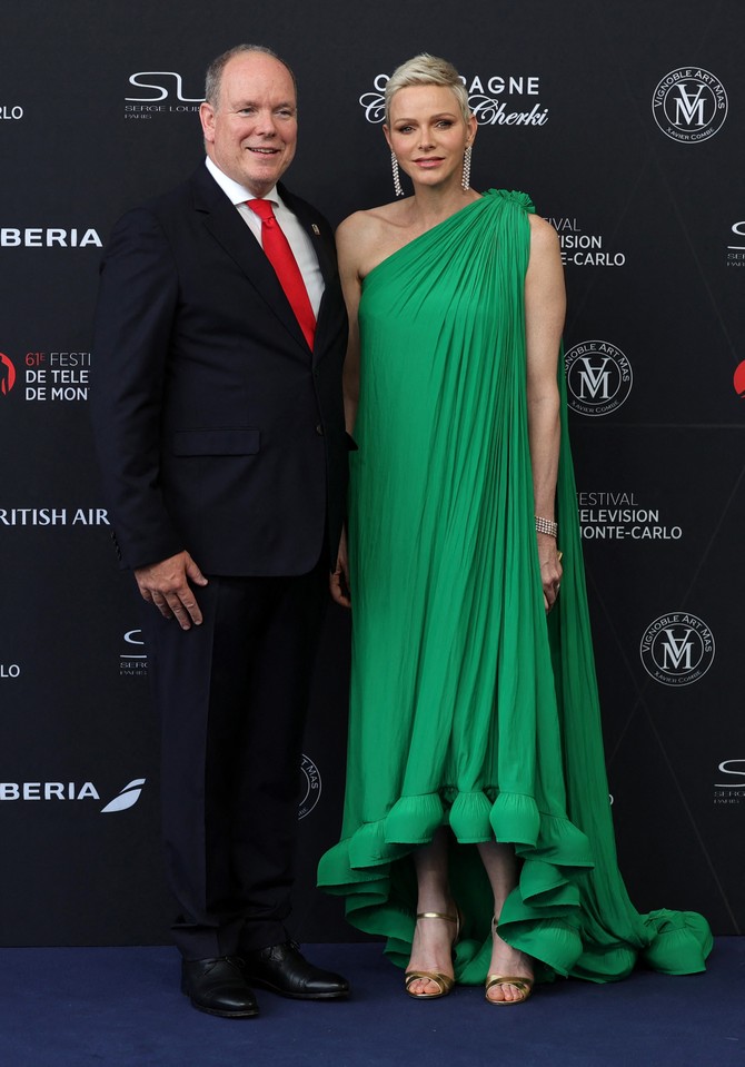 Princeza Šarlin u zelenoj Lanvin haljini