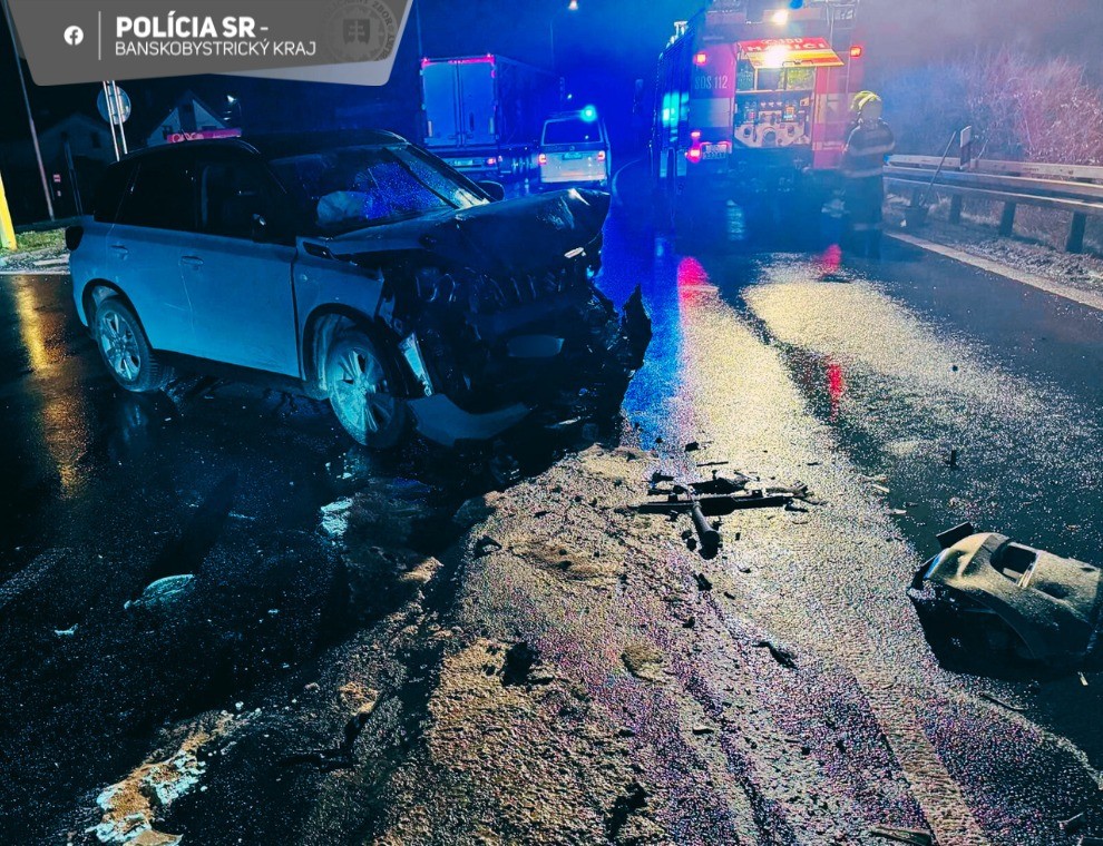 V Banskobystrickom kraji došlo k autonehode. 