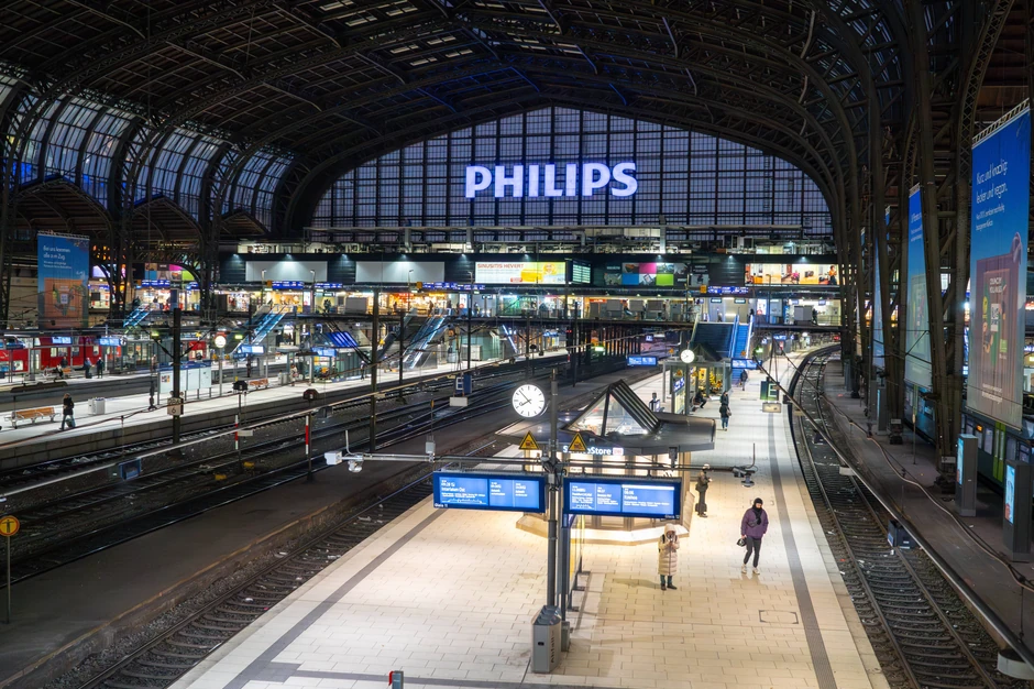 Prazna železnička stanica u Hamburgu