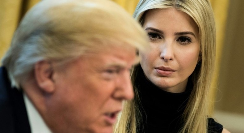 Ivanka Trump with her father, US President Donald Trump