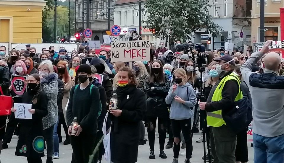 Protest w obronie praw kobiet w Bydgoszczy