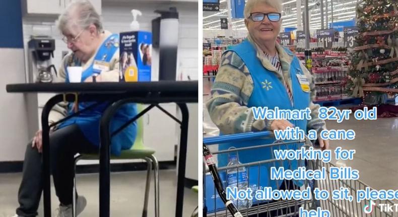 Videos of elderly Walmart employees are going viral on TikTok.TikTok: @rustywarrenknockersupgal, @bug_boys, Rory McCarty