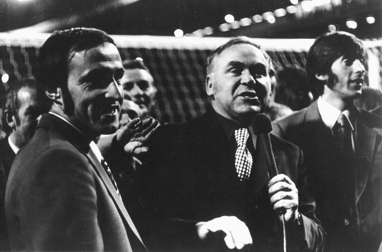 Jan Domarski, Jan Ciszewski i Kazimierz Deyna po meczu z Anglią na Wembley w 1973 r.