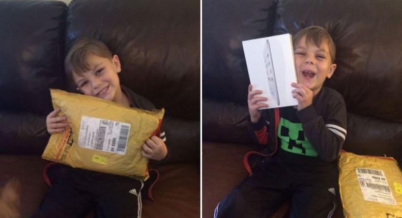 7-year old who donated money to vandalised mosque gets IPad from Muslim community