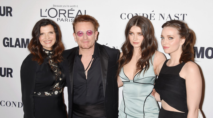 Bono feleségét, Alit (balól) és lányaikat, Eve-et és Jordant is el akarták rabolni / Fotó: Getty Images