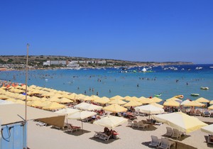 Mellieha_Bay_beach_Malta_1