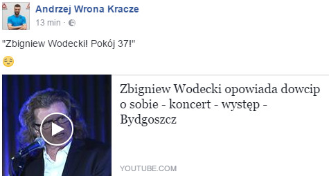 Andrzej Wrona na Facebooku