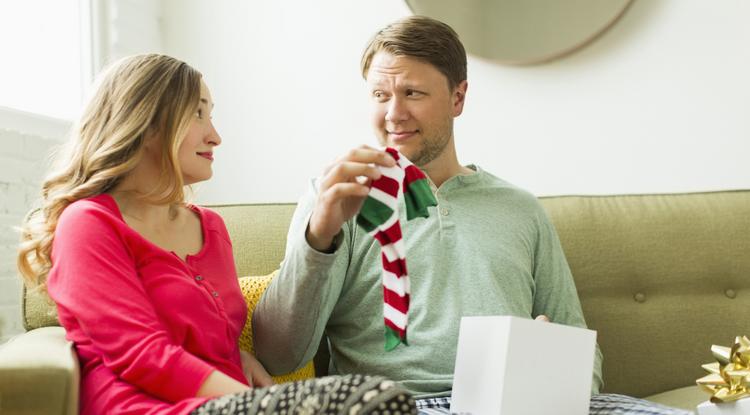 A karácsonyi zokninak nem sok férfi örül Fotó: Getty Images