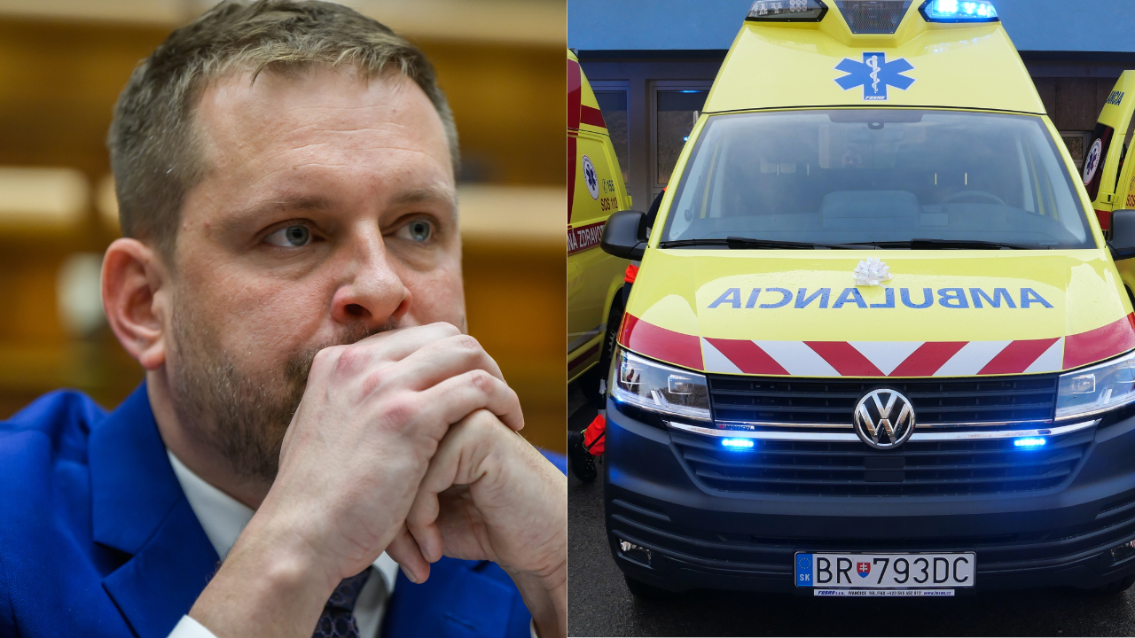 Minister zdravotníctva Kamil Šaško a záchranky