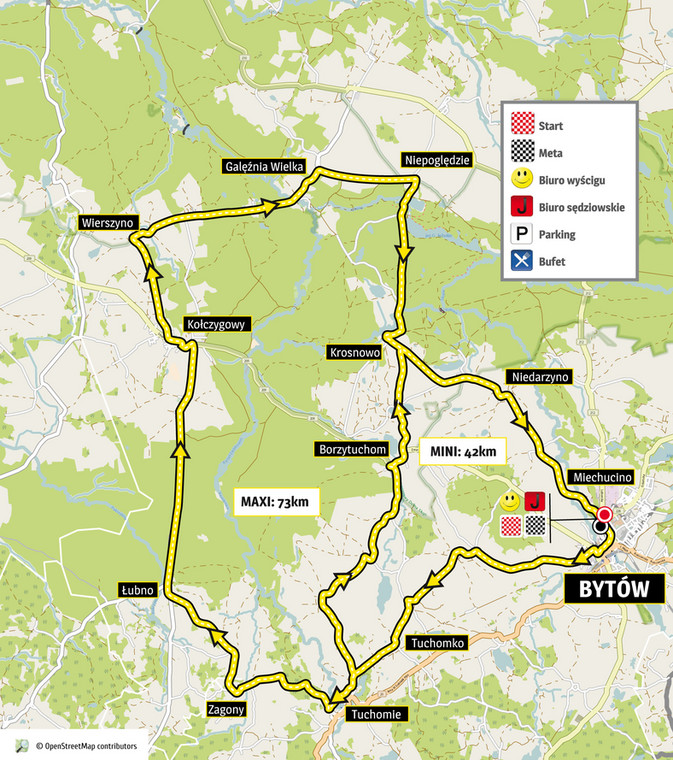 Mapa Colnago Lang Team Race w Bytowie