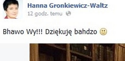 Gronkiewicz-Waltz śmieje się z wady wymowy?