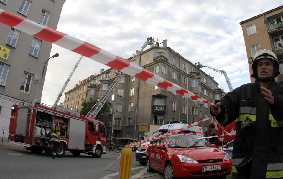 Pożar na warszawskim Solcu