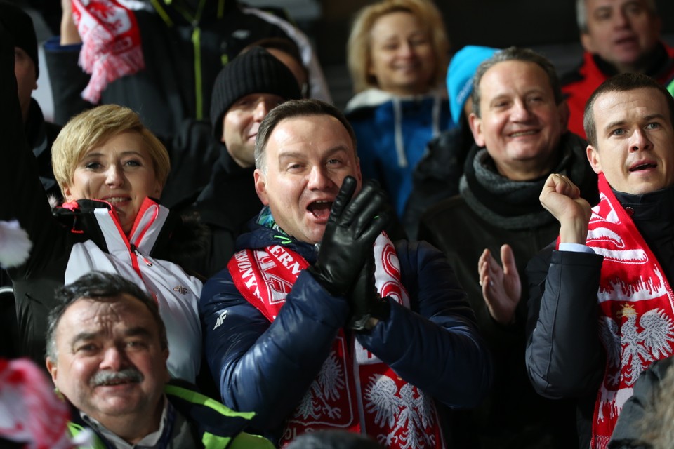 Prezydent Andrzej Duda spotkał się z polskimi skoczkami narciarskimi