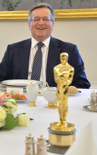 Prezydent Bronisław Komorowski podczas spotkania w Belwederze