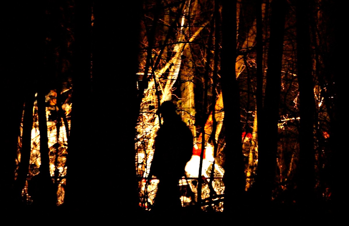 Miejsce katastrofy śmigłowca wiozącego Leszka Millera