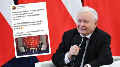 Jarosław Kaczyński wyręczył realizatora. Nagrało się, jak zaczął wywiad