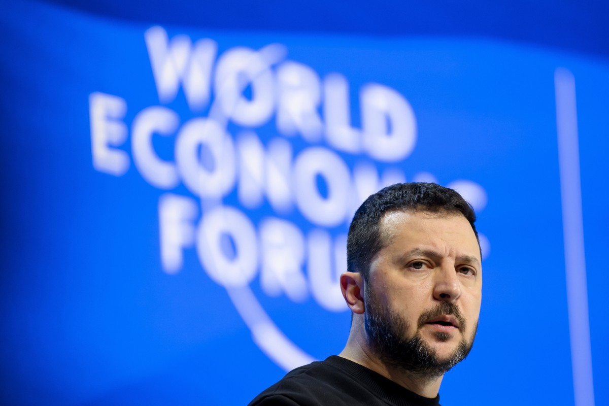 Wołodymyr Zełenski w Davos