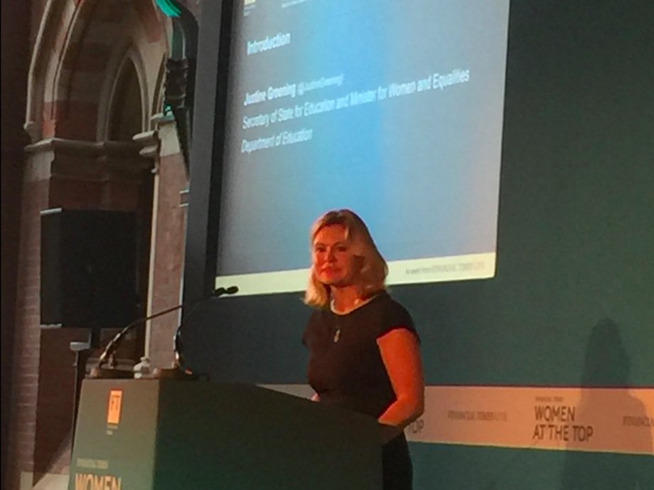 Justine Greening at the FT Women at the Top event in London.