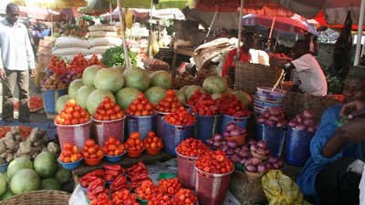 A food market in Nigeria 