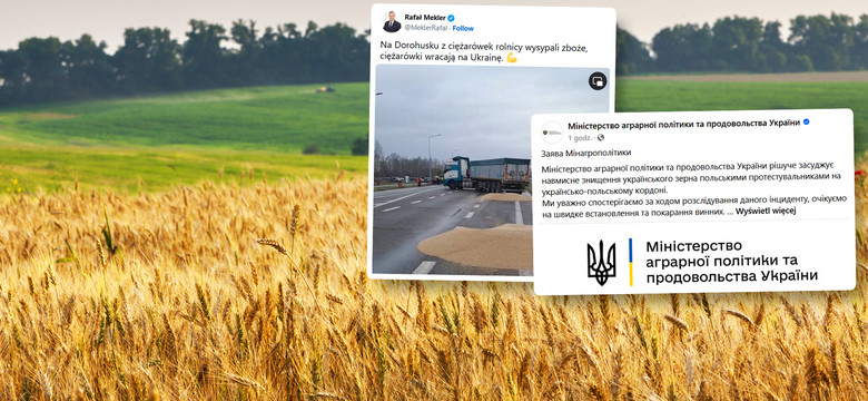Zniszczenie zboża na polskiej granicy. Ukraińskie ministerstwo wydało komunikat