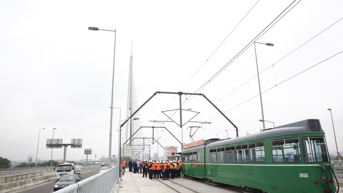 Tramvaj Most na Adi probna vožnja Vesić