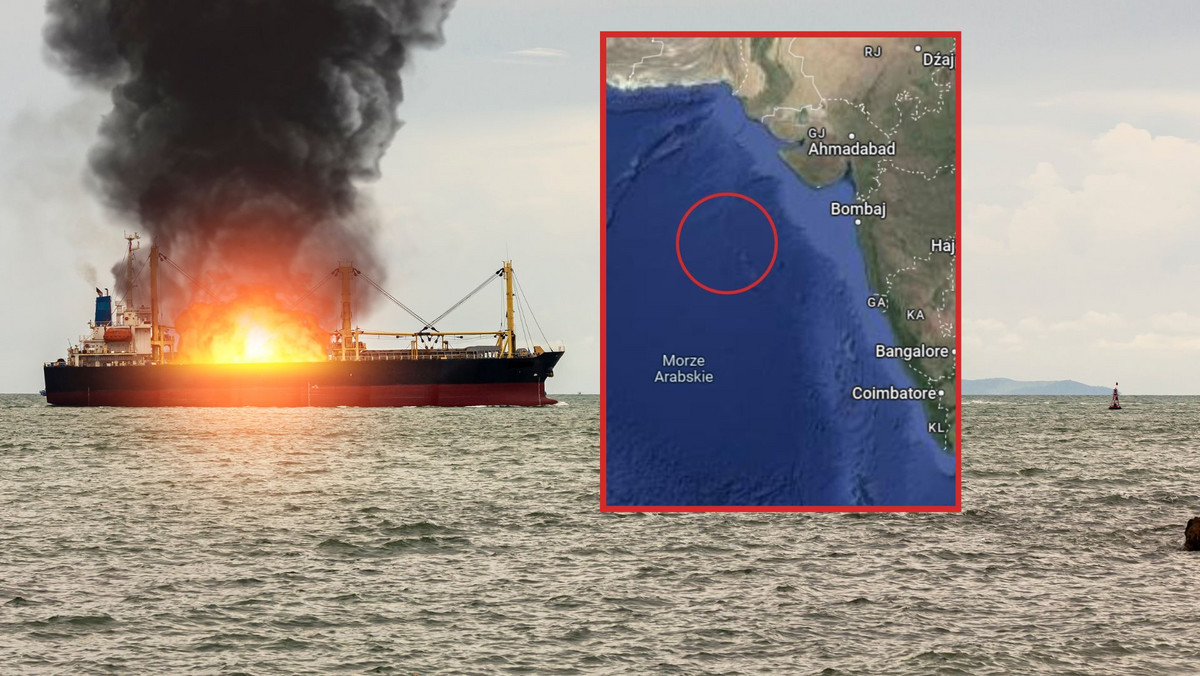 Dron uderzył w statek z chemikaliami na Morzu Arabskim