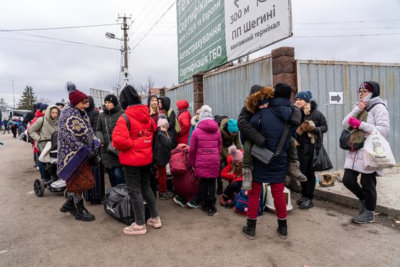 Okolice przejścia granicznego w Szeginie 