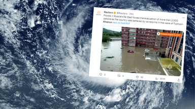 Tajfun Khanun uderzył w Rosję. Ewakuacja 2,5 tys. mieszkańców