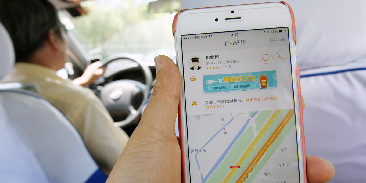 Taxi-hailing app Didi Chuxing controls around 90 per cent of the Chinese market.