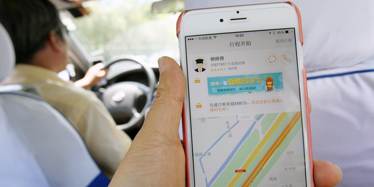 Taxi-hailing app Didi Chuxing controls around 90 per cent of the Chinese market.