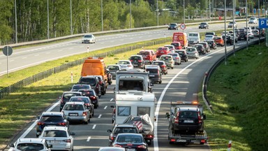 Zatory na A1 koło Torunia. Kierowcy czekali przed bramkami