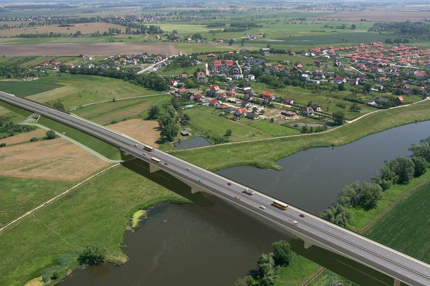 Most tzw. „wschodniej obwodnicy Wrocławia” na Odrze