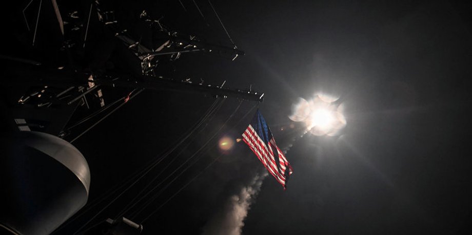 The US Navy guided-missile destroyer USS Porter (DDG 78) conducts strike operations while in the Mediterranean Sea.