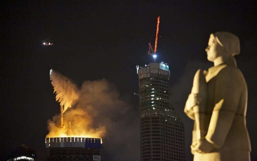 Najwyższy budynek w Europie w ogniu! FOTO