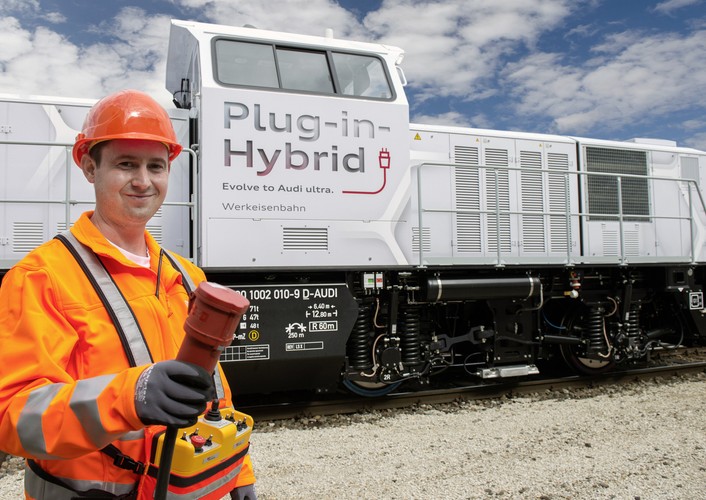 Hybrydowa lokomotywa w fabryce Audi w Ingolstadt