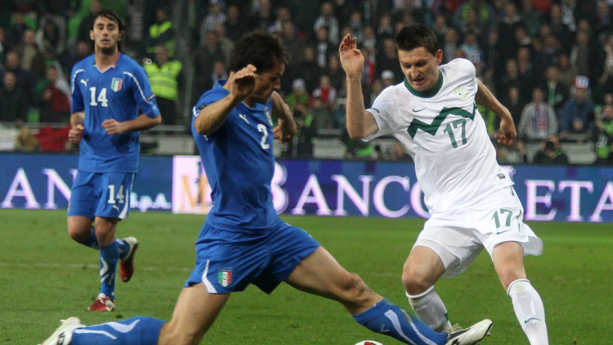 Reprezentacja Włoch wygrała w Lublanie ze Słowenią 1:0 (0:0) w meczu grupy C eliminacji Euro 2012. Jedyną bramkę zdobył debiutujący w Squadra Azzurra Brazylijczyk z włoskim paszportem - Thiago Motta.