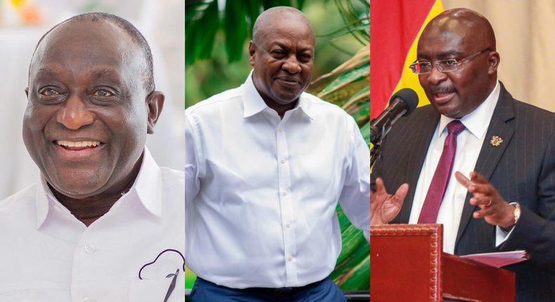 Alan Kyeremanten, John Mahama and Dr Mahamudu Bawumia