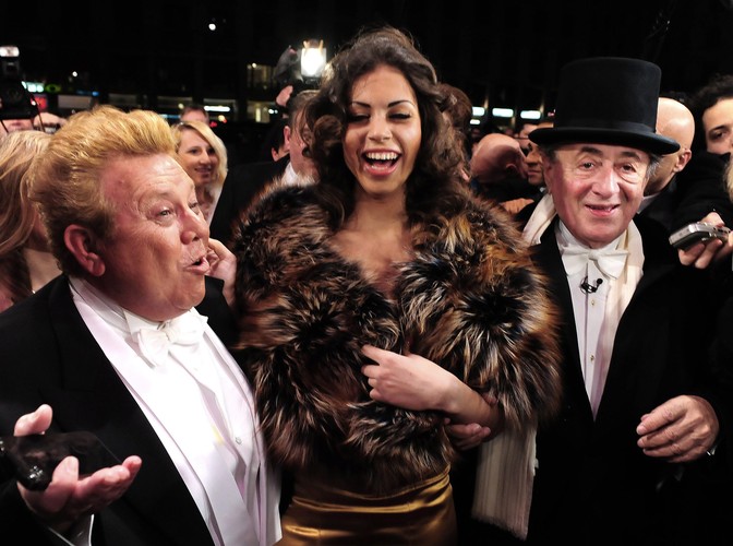 Od lewej: izraelski aktor Zachi Noy, Ruby i Richard Lugner