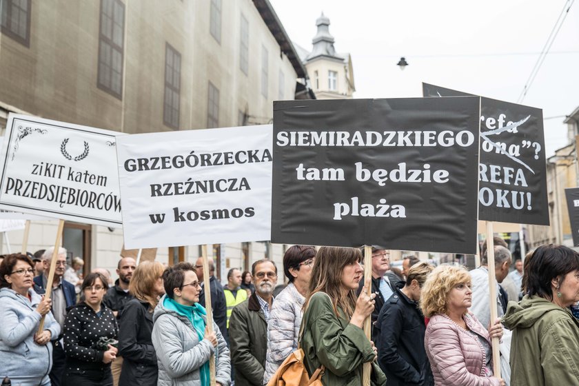 Protest na Krakowskiej