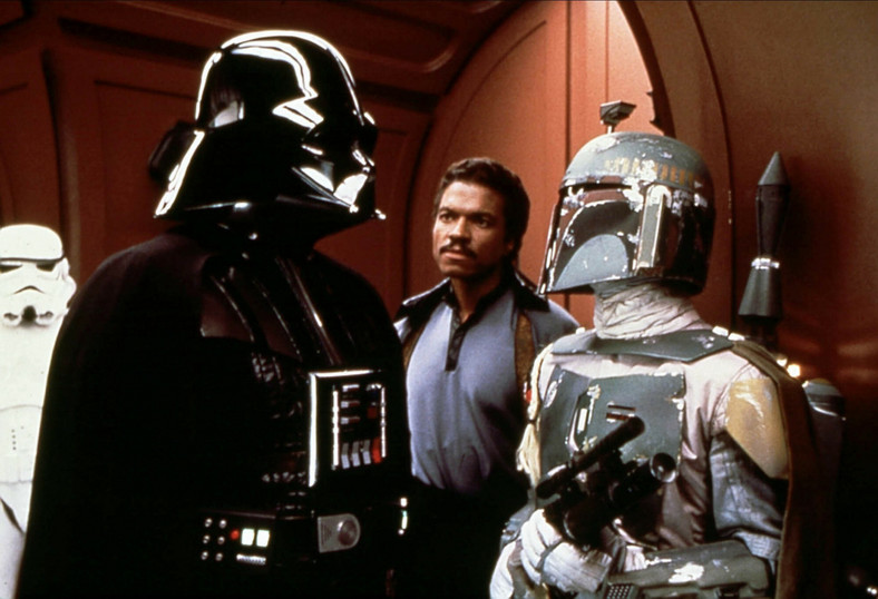 Dave Prowse, Billy Dee Williams, Jeremy Bulloch w filmie "Imperium kontratakuje"