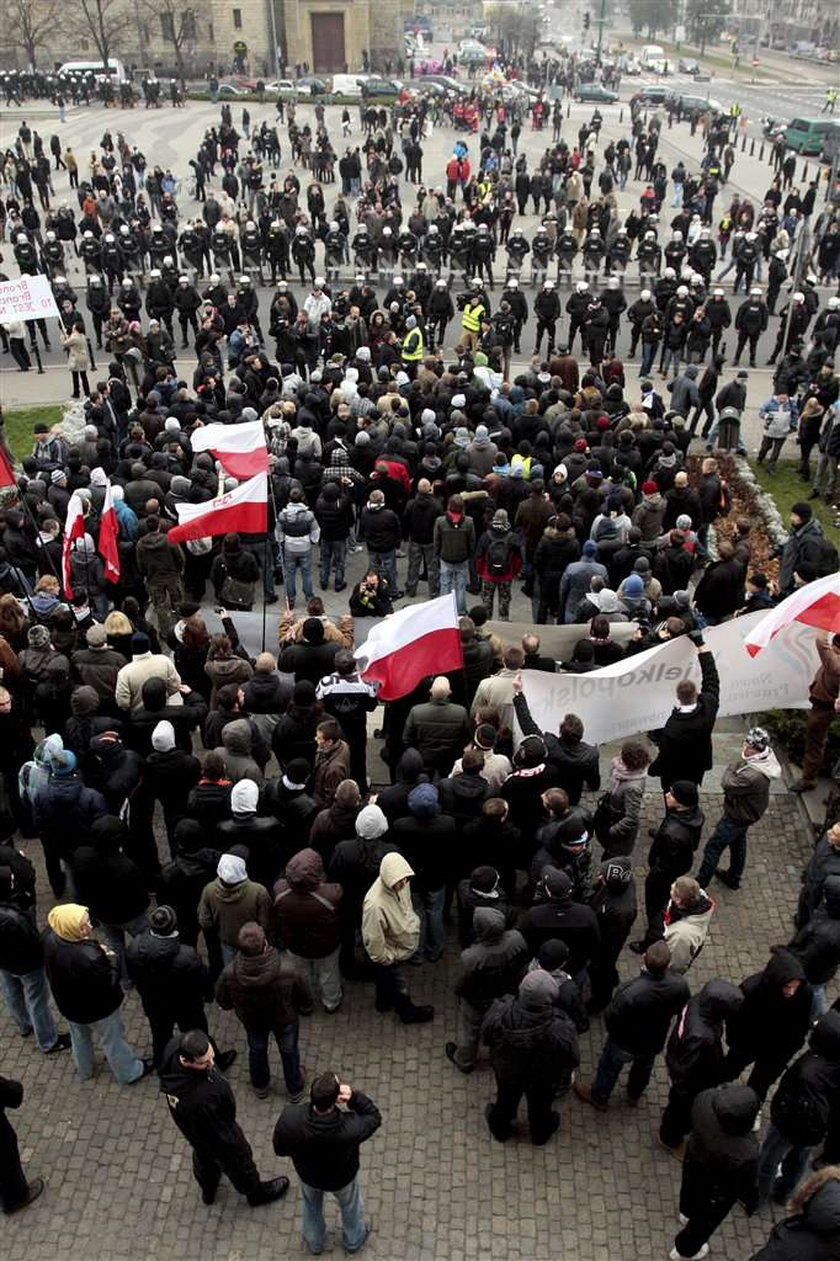 Bijatyka i wyzwiska na marszu w Poznaniu