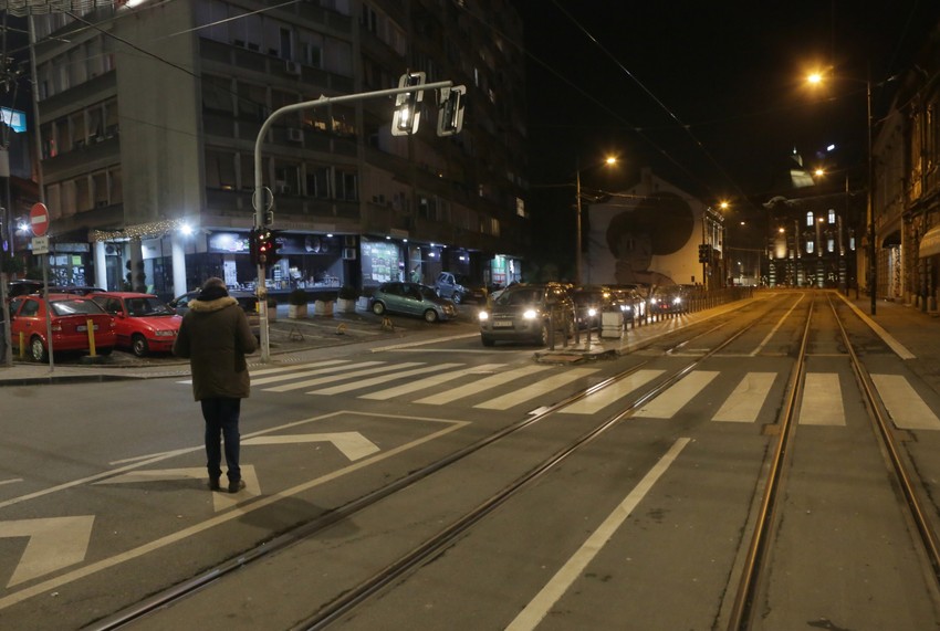 Mesto na kojem je Matej Periš pokušao da uđe u taksi, snimljeno sinoć