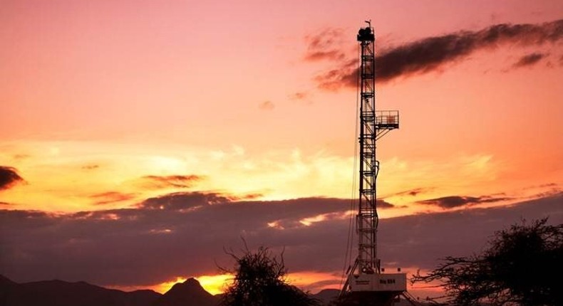 An oil rig used in drilling at the Ngamia-1 well on Block 10BB, in the Lokichar basin, which is part of the East African Rift System, is seen in Turkana County, in this undated handout photograph. Kenya announced on March 26, 2012, its first oil discovery, saying it was found in the northern part of the country where Africa-focused British firm Tullow Oil Plc has been exploring for oil, and was now checking on the commercial viability of the find. REUTERS/Tullow Oil plc/Handout