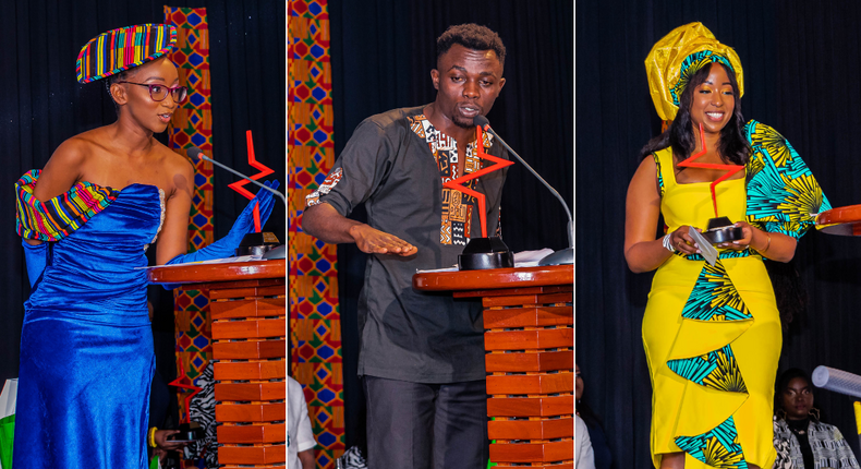 Ajib Gathoni, Bena Wa Malines and Natalie Tewa during the 2022 Pulse Influencer Awards