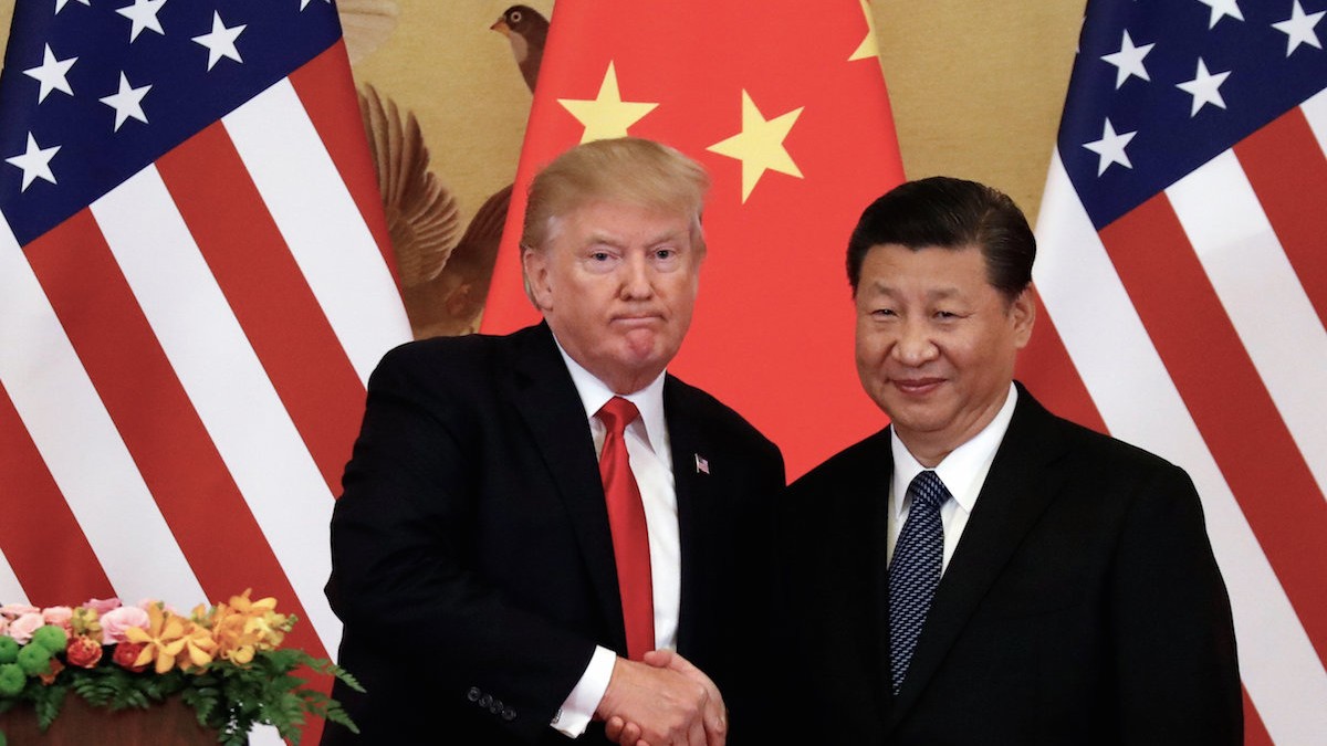 Donald Trump a Si Ťin-pching v Pekingu